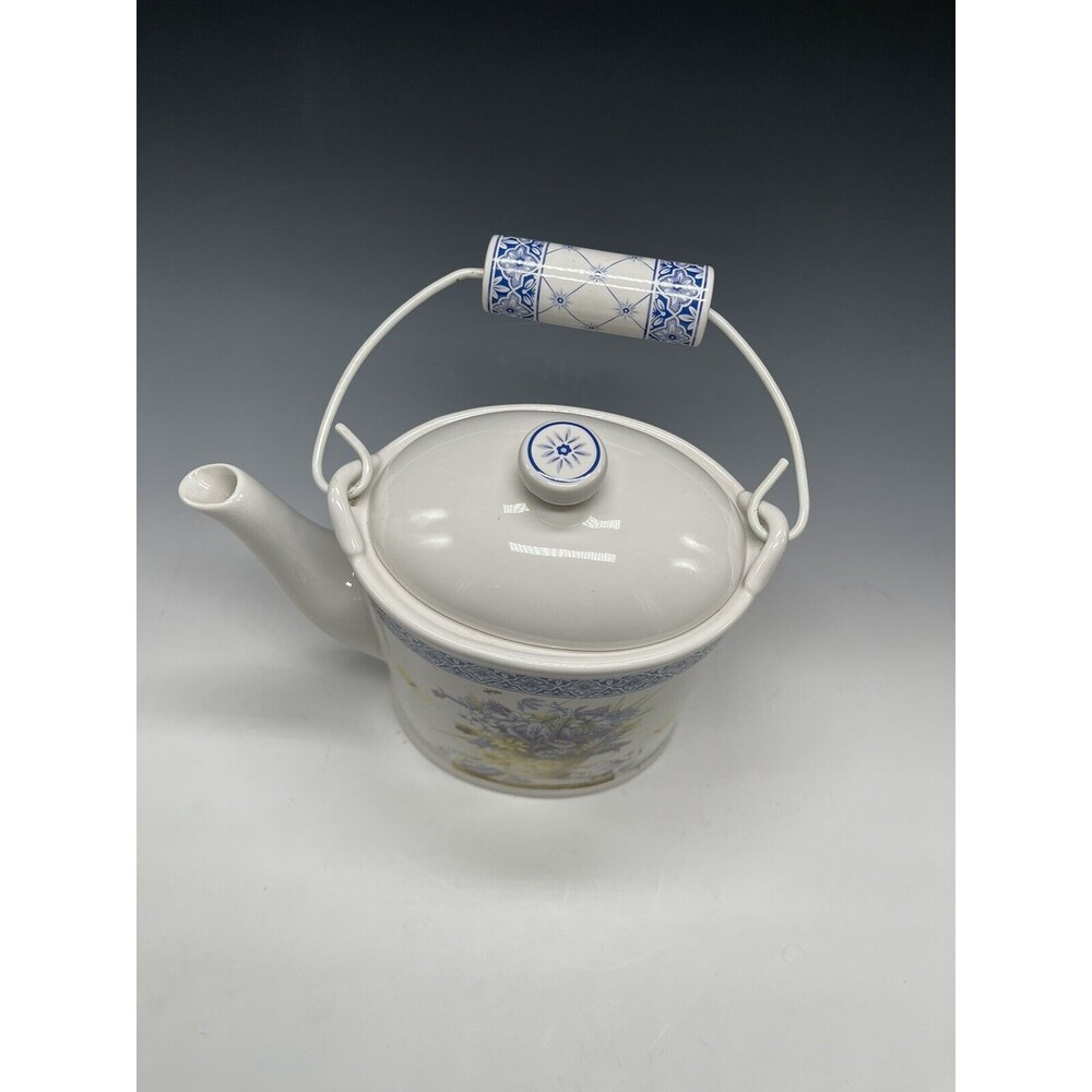 Hallmark Marjolein Bastin Nature's Sketchbook Watering Can Ceramic Teapot Signed - Picture 8 of 16
